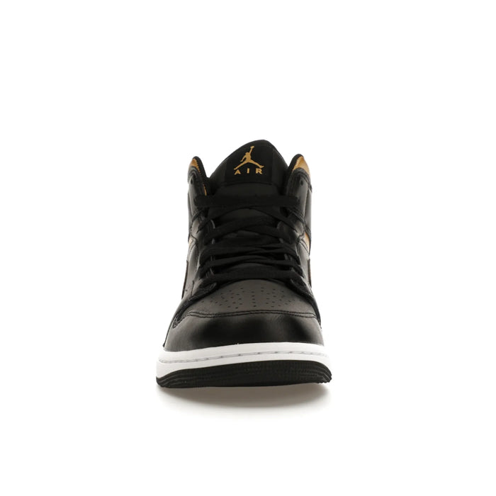 Jordan 1 Mid Black Metallic Gold