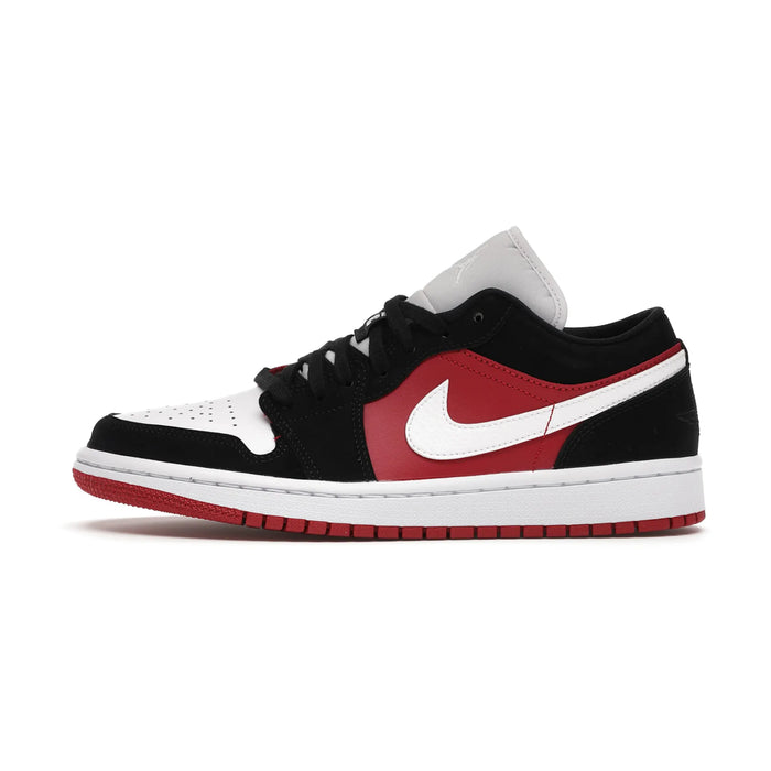 Jordan 1 Low Black White Gym Red (Women's)