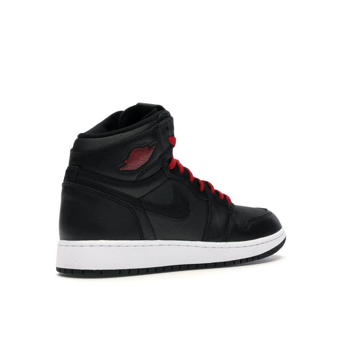 Jordan 1 Retro High Black Satin Gym Red Black (GS)