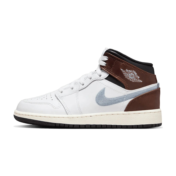 Jordan 1 Mid SE White Brown Blue Grey (GS)