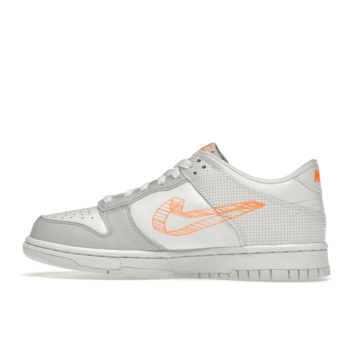 Nike Dunk Low SE 3D Swoosh Pure Platinum Total Orange (GS)