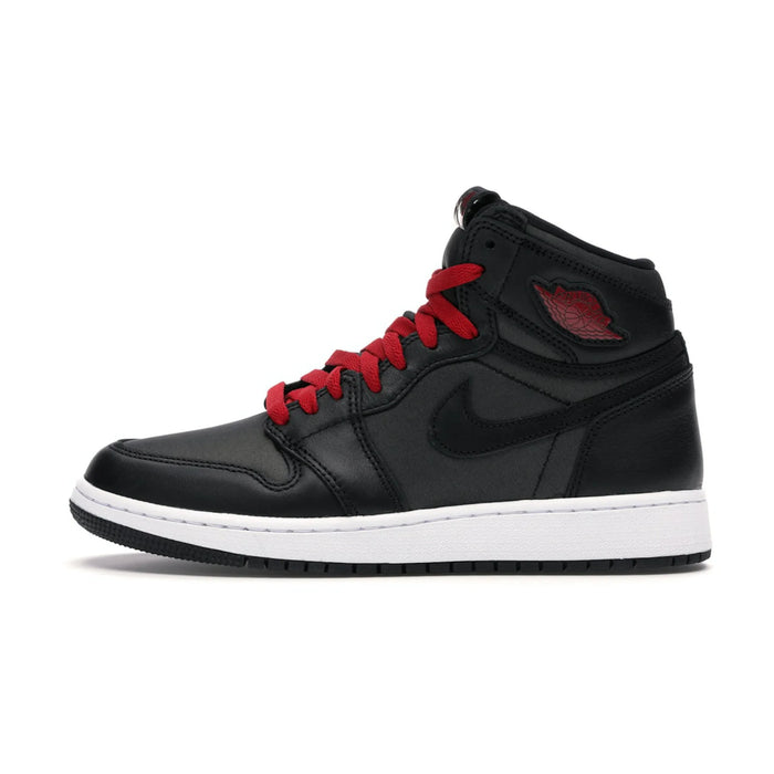Jordan 1 Retro High Black Satin Gym Red Black (GS)