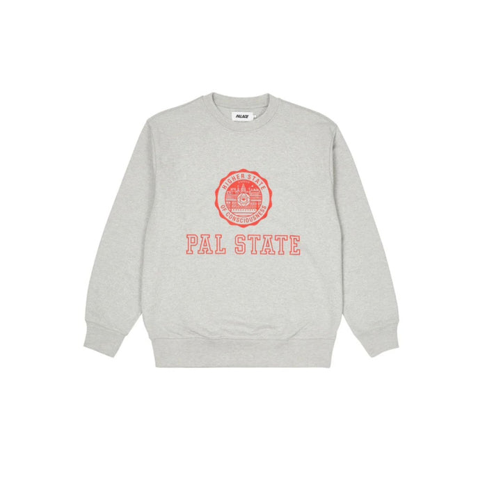 Palace Pal State Crew Grey Marl