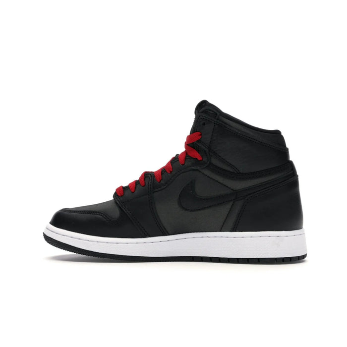 Jordan 1 Retro High Black Satin Gym Red Black (GS)