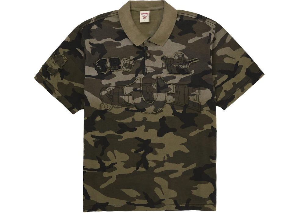 Supreme True Religion Applique Polo Olive Camo