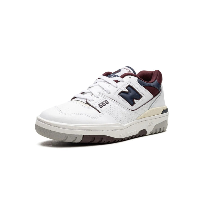 New Balance 550 White Navy NB Burgundy