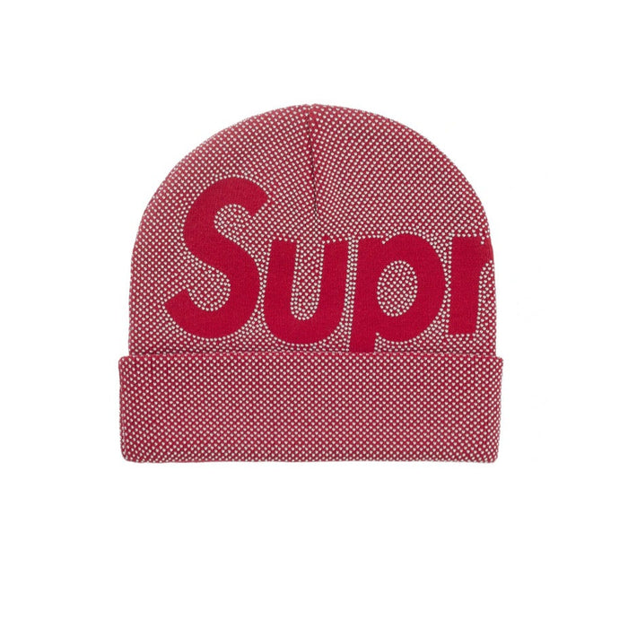 Supreme Studded Knockout Big Logo Beanie Red