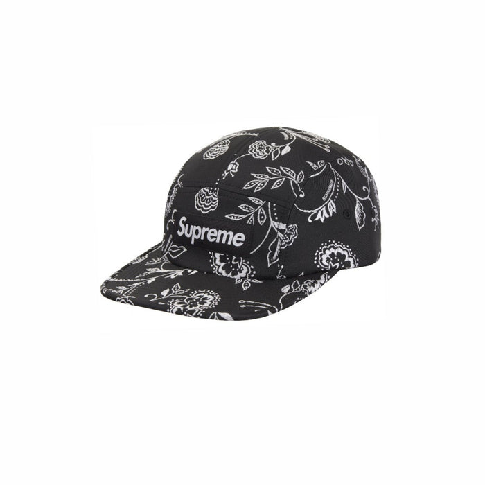 Supreme Floral Jacquard Camp Cap Black