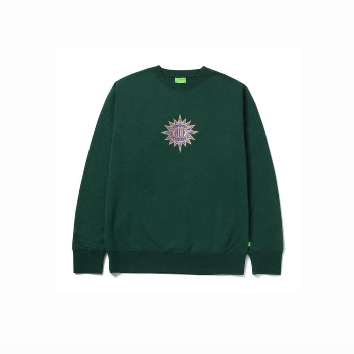 HUF New Sun Crewneck Forest Green