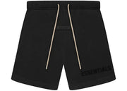 Fear of God Essentials Cream Drawstring Sweatshort Jet Black