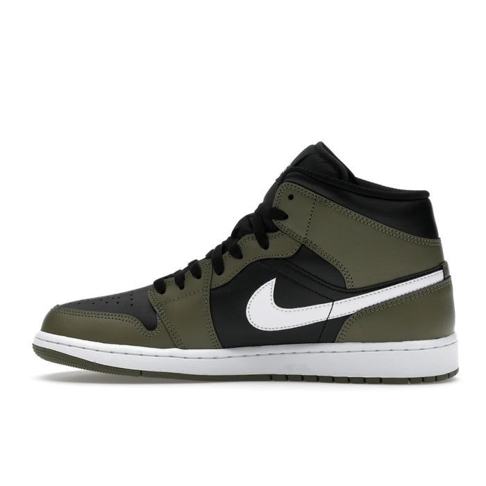 Jordan 1 Mid Black White Olive