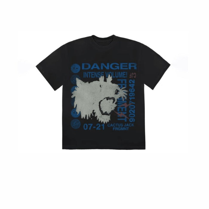 Travis Scott Cactus Jack For Fragment Danger Tee Washed Black