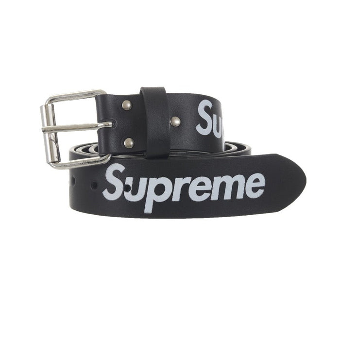 Supreme Repeat Leather Belt (FW25) Black