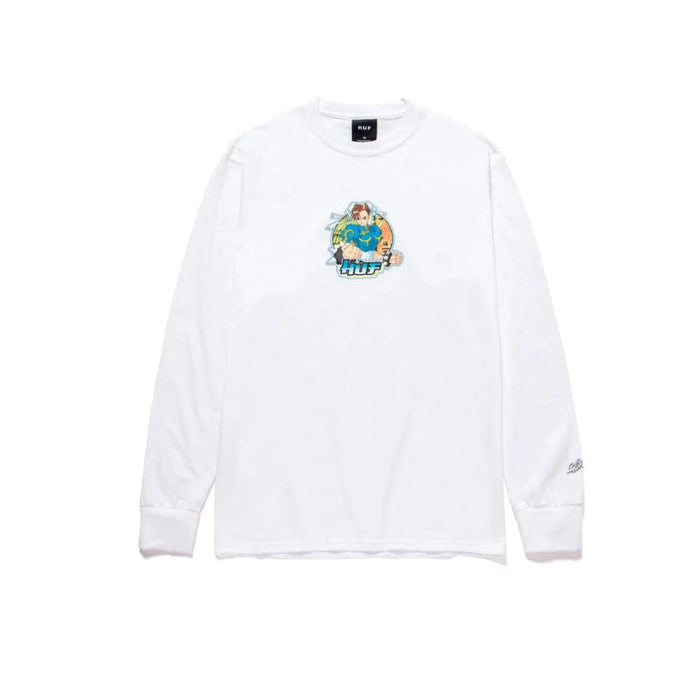HUF Chun-li Longsleeve Tee White
