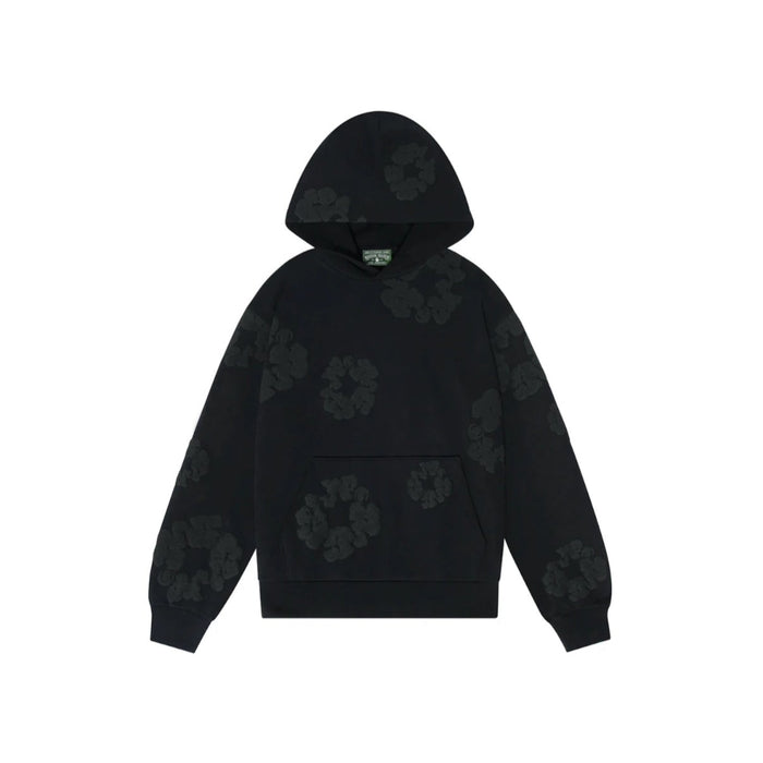Denim Tears Cotton Wreath Hoodie Black Monochrome