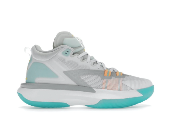 Jordan Zion 1 White Dynamic Turquoise