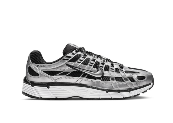Nike P-6000 Metallic Silver Black White (Women's)