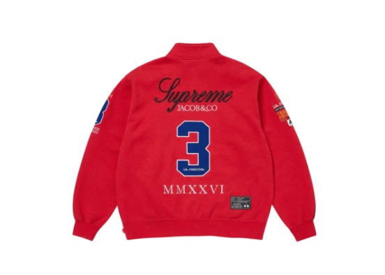Supreme La Martina Zip Up Sweatshirt Red