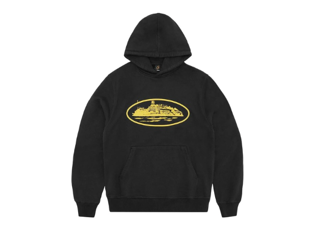 Corteiz Alcatraz Hoodie V2 Black/Yellow