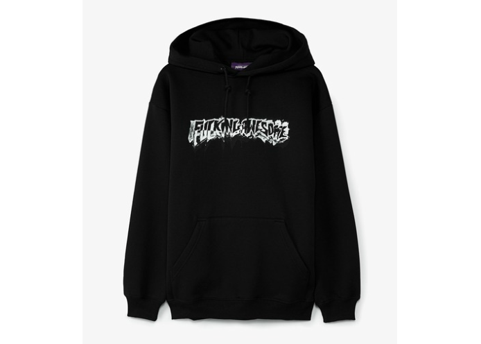 Fucking Awesome Dill Cut Up Logo Hoodie Black