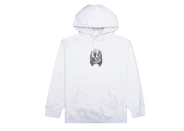 Fucking Awesome Cat Mask Hoodie Heather Grey