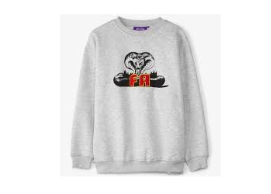Fucking Awesome Snake Crewneck Heather Grey