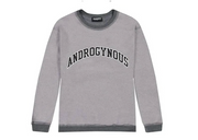 Pleasures Androgynous Applique Crewneck Grey