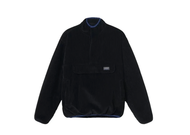 Stüssy Corduroy Mockneck Pullover Black