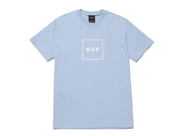 HUF Essentials Box Logo Tee Light Blue
