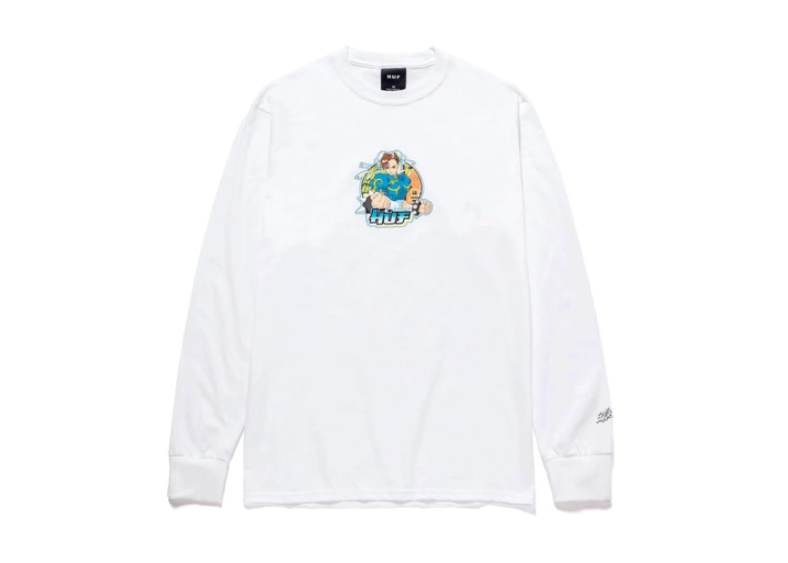HUF Chun-li Longsleeve Tee White