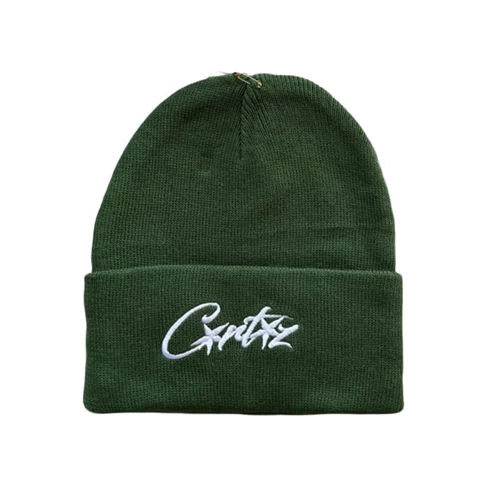 Corteiz Allstarz Folded Beanie Green
