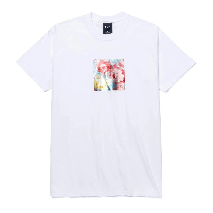 HUF Flower Box Logo Tee White