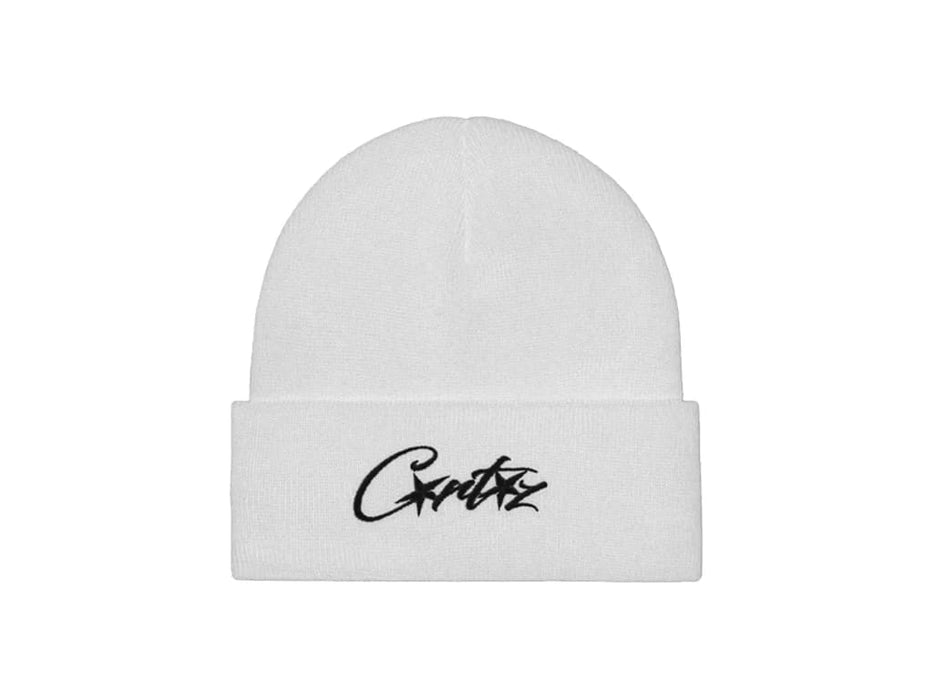 Corteiz Allstarz Folded Beanie White