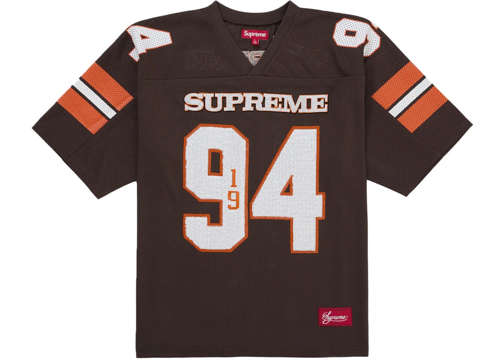 Supreme Sequin Football Jersey Brown