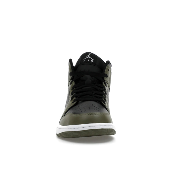 Jordan 1 Mid Black White Olive