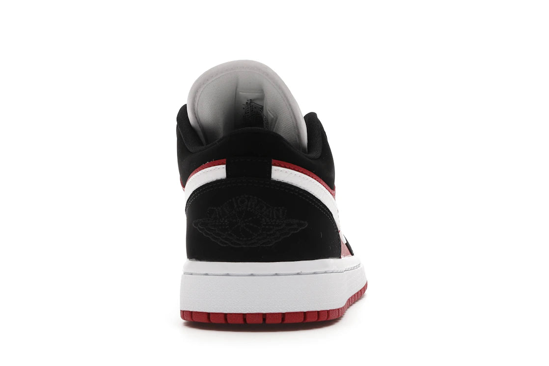 Jordan 1 Low Black White Gym Red (Women's)