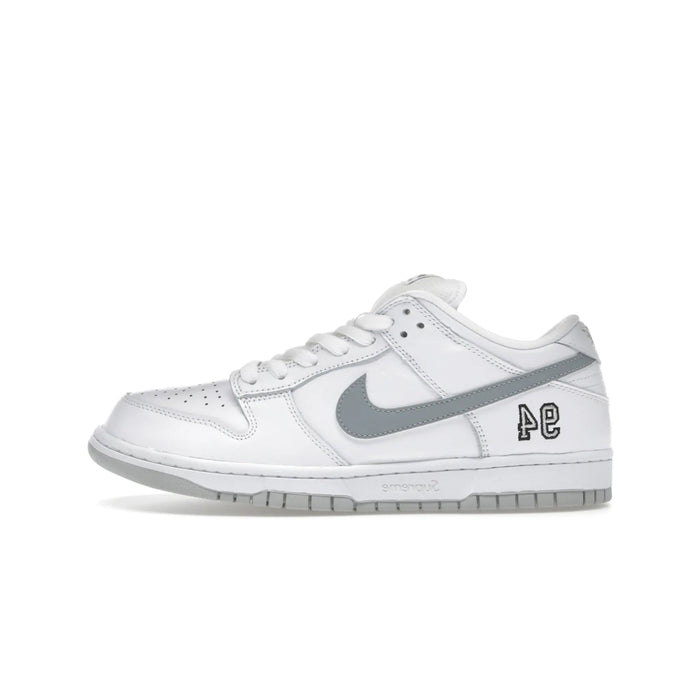 Nike SB Dunk Low Supreme 94 White Metallic Silver
