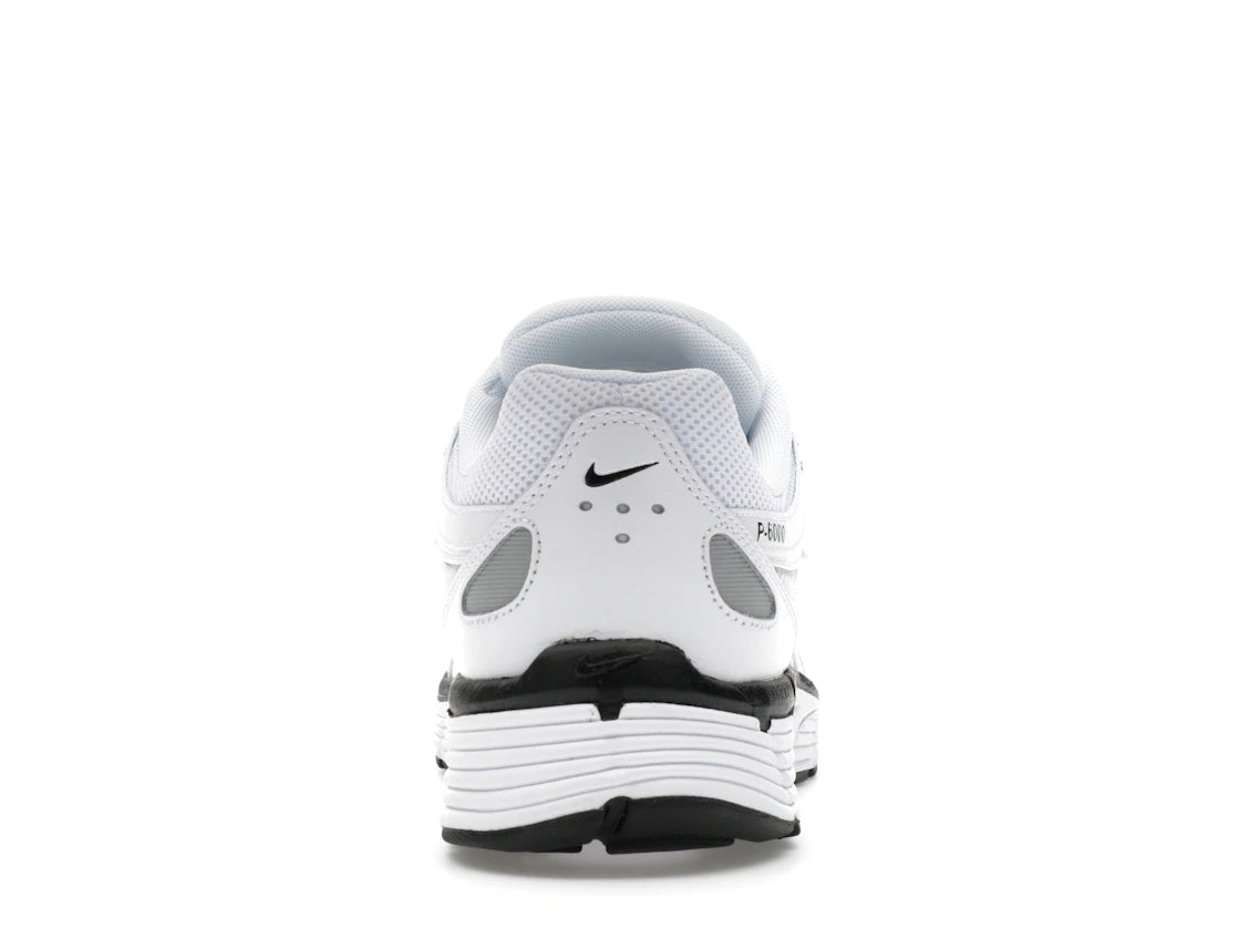 Nike P-6000 White Metallic Silver Black