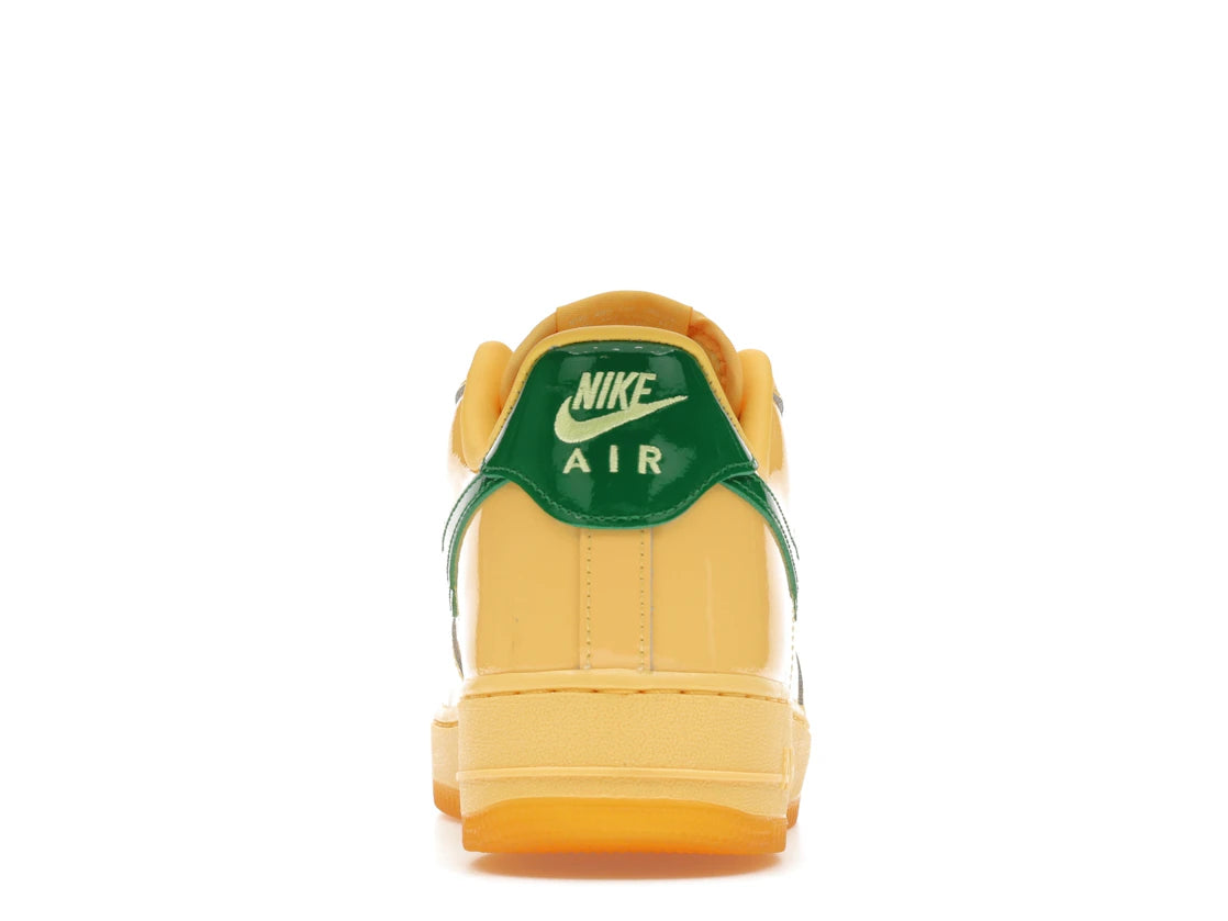 Nike Air Force 1 Low Patent Leather Topaz Gold Pine Green