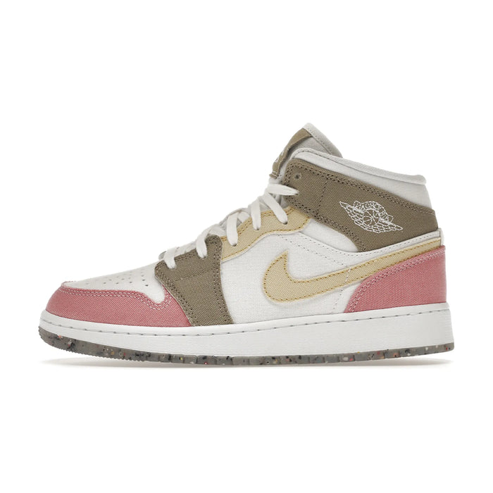 Jordan 1 Mid SE Pastel Vivid Green Grind (GS)