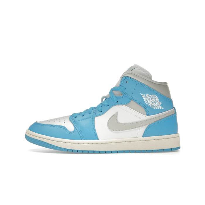 Jordan 1 Mid Dark Powder Blue White Sail Neutral Grey (Women's)
