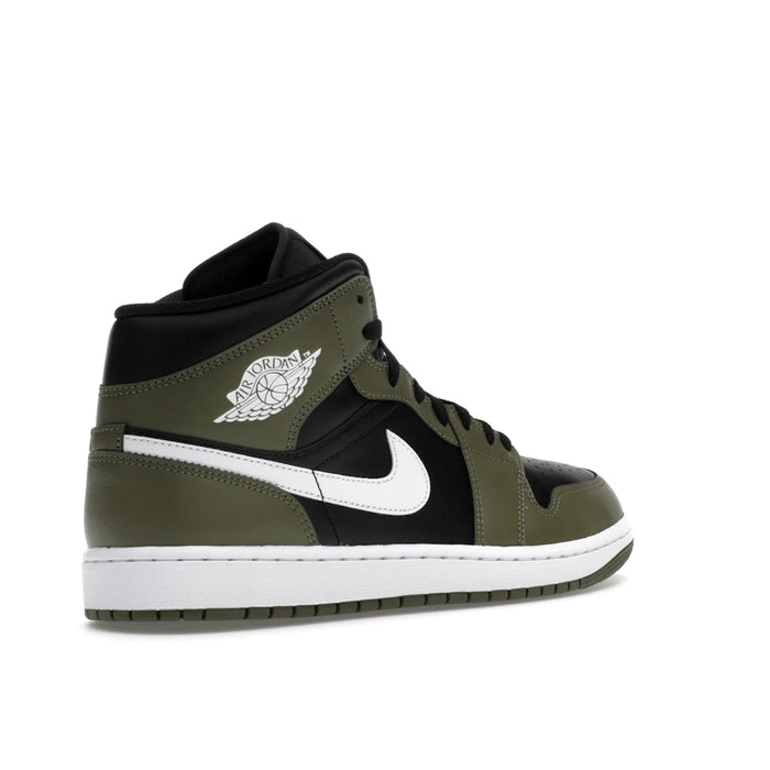 Jordan 1 Mid Black White Olive