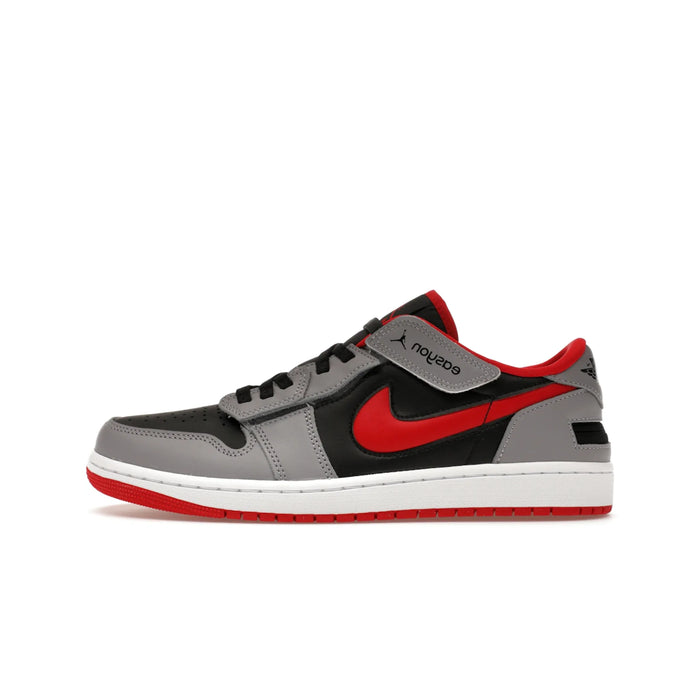 Jordan 1 Low Flyease Fire Red Cement Grey