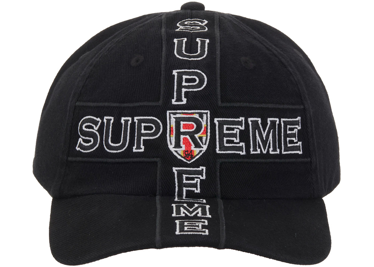 Supreme Cross 6-Panel Cap Black