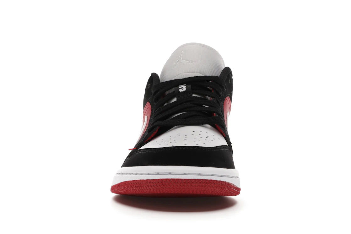 Jordan 1 Low Black White Gym Red (Women's)