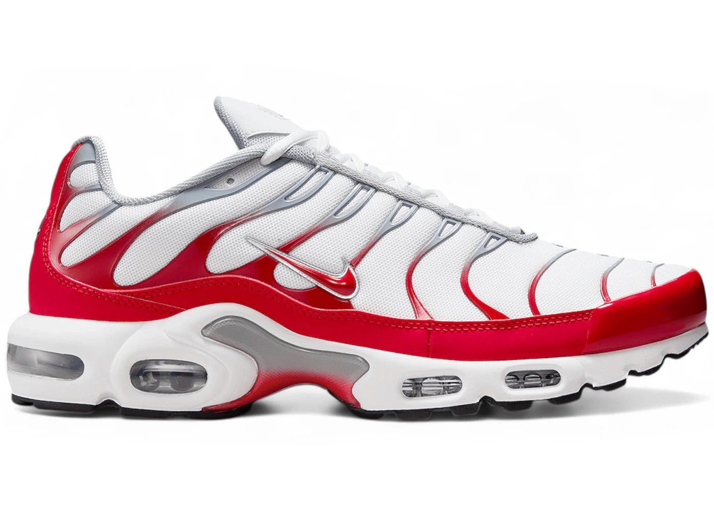 Nike Air Max Plus White University Red Wolf Grey