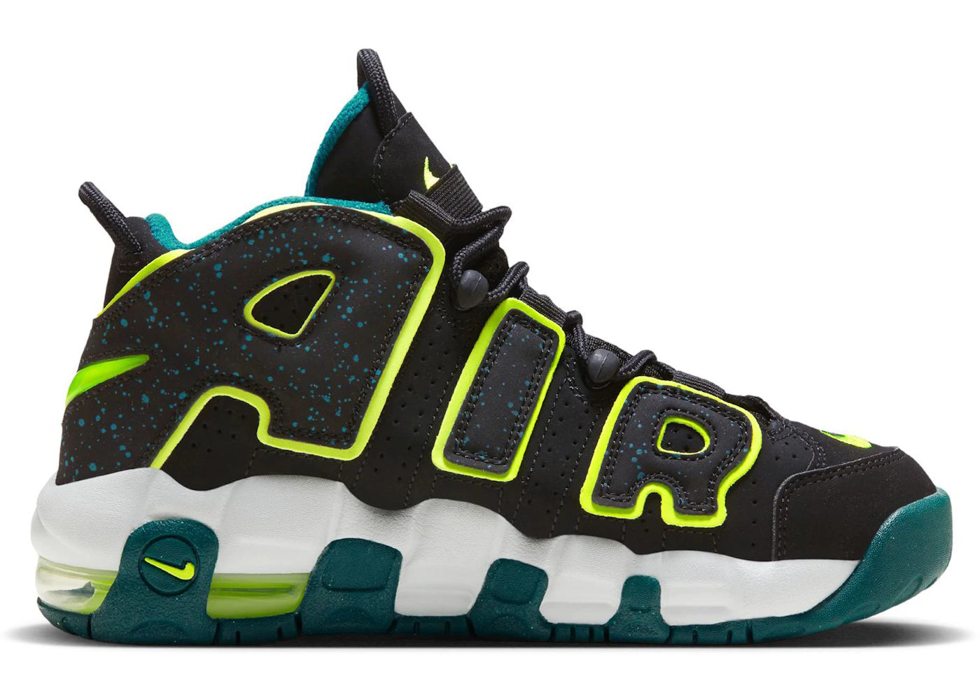 Nike Air More Uptempo Low Black Geode Teal (GS)