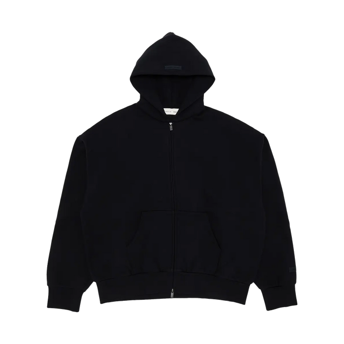 Fear of God Essentials Classic Hood Zip Up Sweatshirt Black