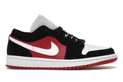 Jordan 1 Low Black White Gym Red (Women's)