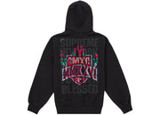 Supreme Blessed Applique Zip Up Hooded Sweatshirt Black